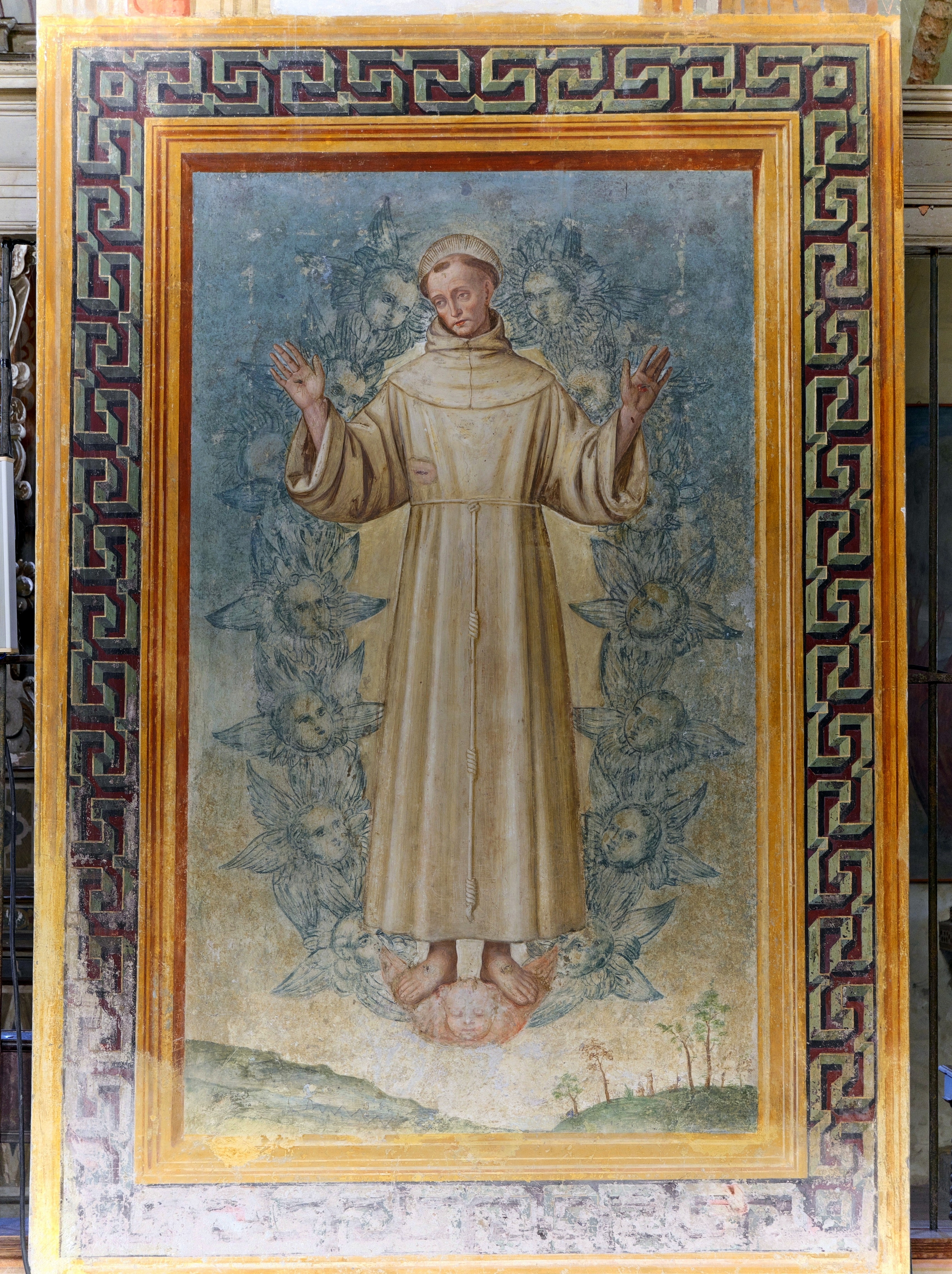 Caravaggio (Bergamo, Italy) - Fresco of St. Francis in glory in the Church of San Bernardino - Full resolution picture